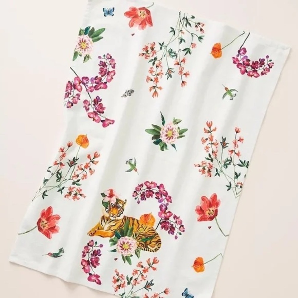 NWT Anthropologie Nathalie Lete Helena Tiger Kitchen Towel